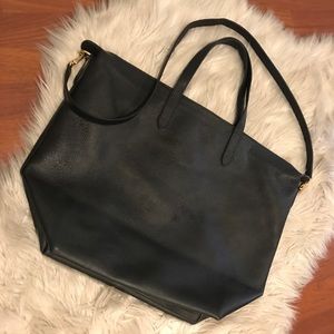 CUYANA Black Oversized Caryall Tote